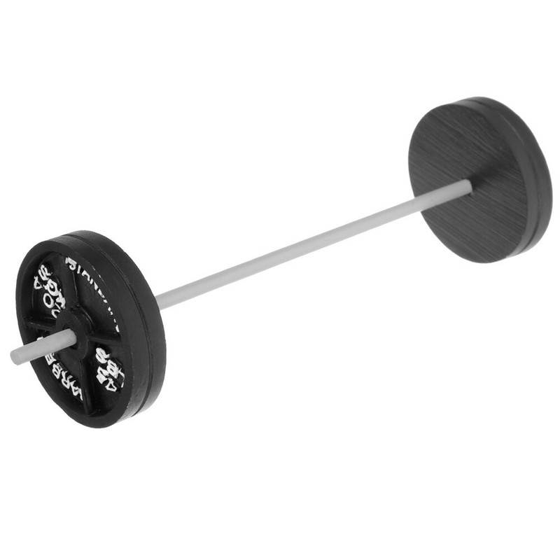 Miniature Barbell Doll House Sports Equipment Model Barbell Mini Fitness Barbell gallery
