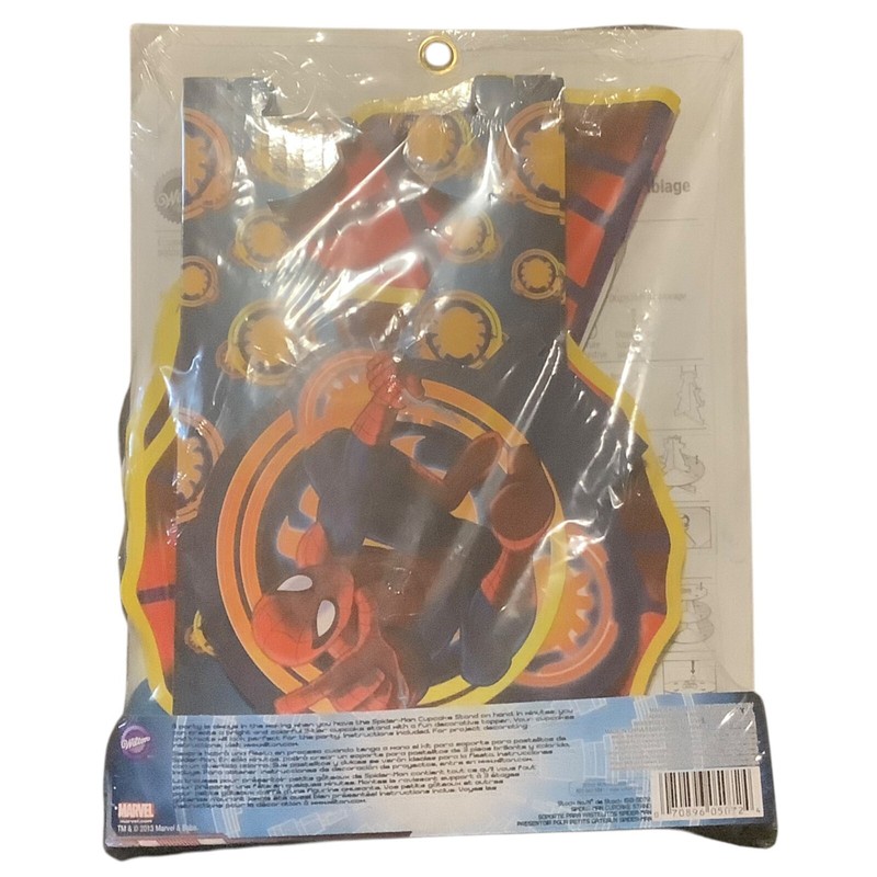 Marvel Spider-Man 3-Tier Cupcake Stand Holds 24 Cupcakes 11.75" W X 15.5" H NEW gallery