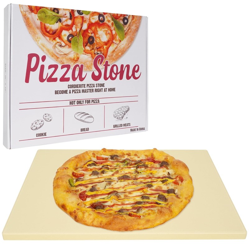 GOOD GAIN Pizza Stone for Oven Grill - Cordierite Baking Stone for Bread, Pie... gallery