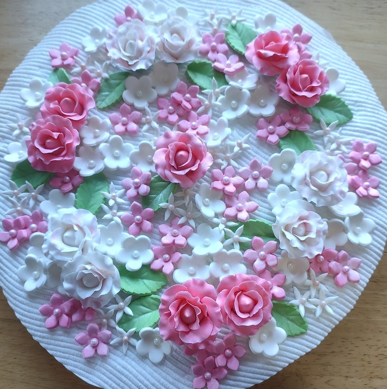 GUM PASTE ROSE ASSORTMENT CAKE DECORATING KIT: Decorate Your Own Cake/Cupcakes!! gallery