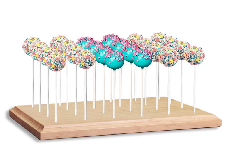 Wood Cake Pop Stand for Drying 24 Holes Wooden Lollipop Display Stand Holder …