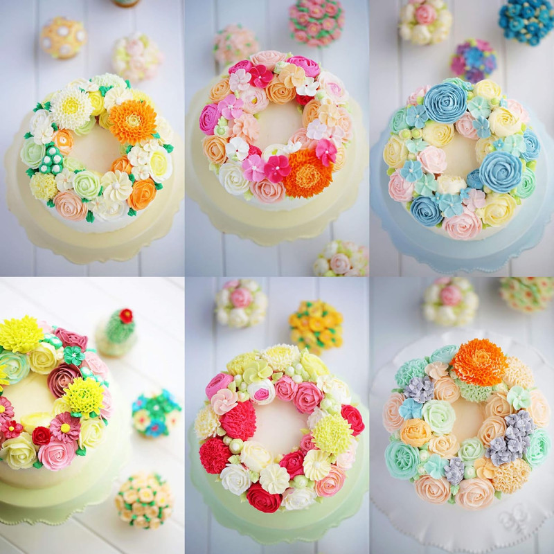 Big Flower Nails 2Pcs Set, Stainless Steel Cake Flower Baking Decorating Tool, D gallery
