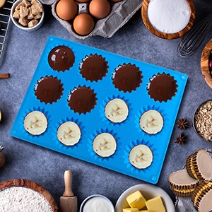 3pcs Peanut Butter Cup Mold, Silicone Mini Tart Pan for Bite Size Fat Bombs, gallery