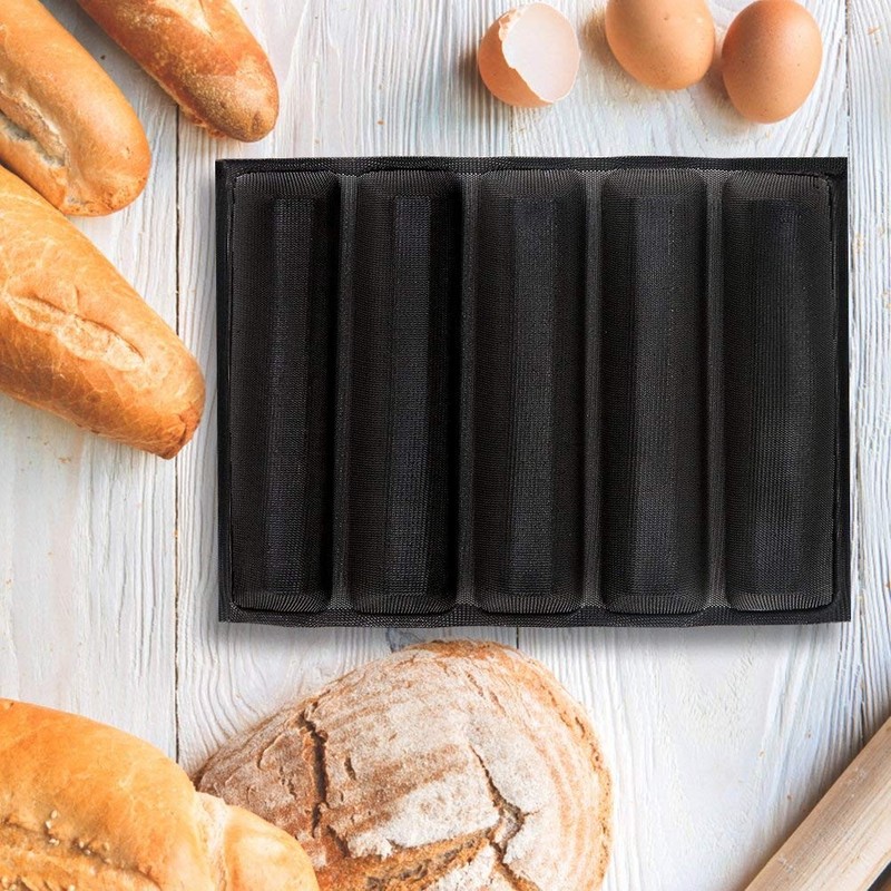 Silicone Bread Mold 5 Loaf Baking Mould Flexible Reusable Forms Shapes Non St... gallery