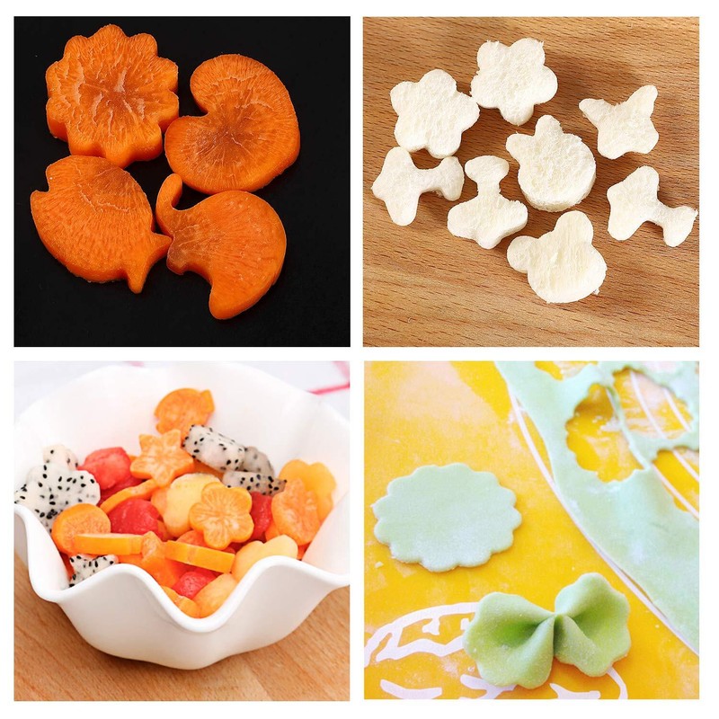18 Pcs Vegetable Cutter Shapes Mini Cookie Fruit Pie Stamps Mold for Baking gallery
