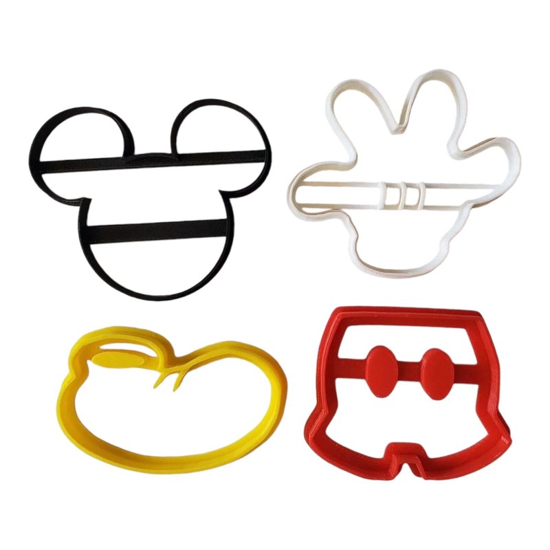 3D Printed Mickey Mouse Theme set Cookie Cutter Set | Baking Mold Gift