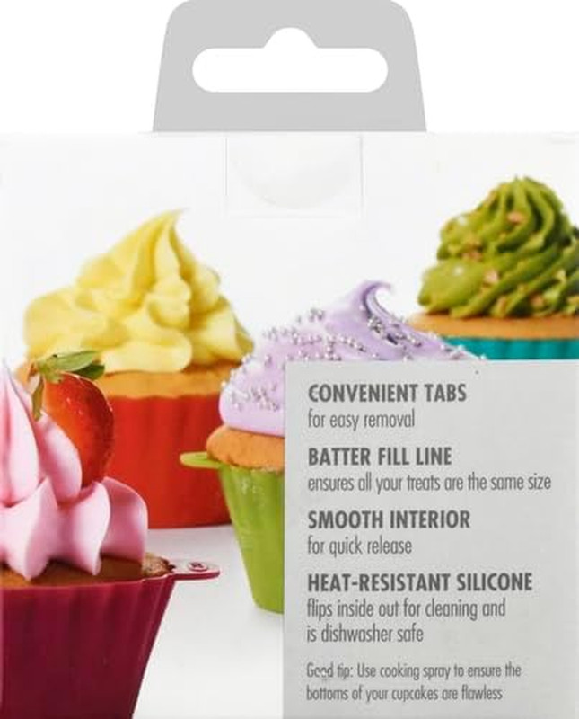 OXO Good Grips Silicone Baking Cups, Pack of 12, Reusable, Bpa-Free, Dishwasher gallery