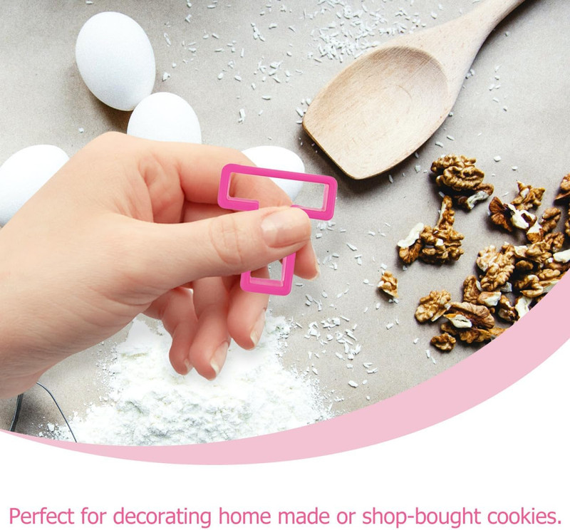Alphabet Letter Biscuit Cookie Cutter Set 1.96 Inch Plastic Fondant Embossed ... gallery