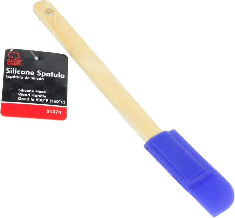 Select Wooden Handled Silicone Jar Spatula, 9.25 inches in gallery