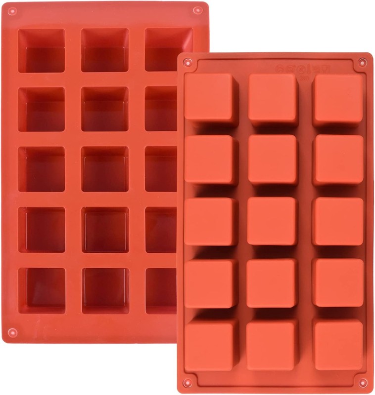 2 Pack Square Silicone Mold Candy Chocolate Mousse Cake Baking Mold Dessert gallery