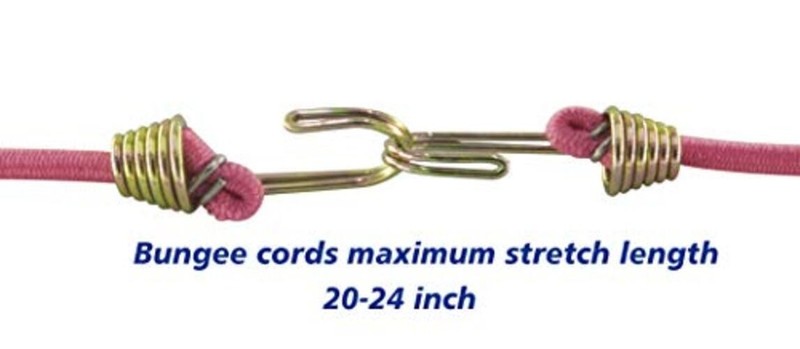 Marcobrothers Multipurpose Mini Bungee Cord with Steel Hook 14 inch X 2 Pink gallery