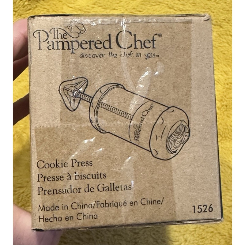 Pampered Chef 1526 Cookie Press Screws To Disperse Dough multiple 10 Disc w/ Box gallery
