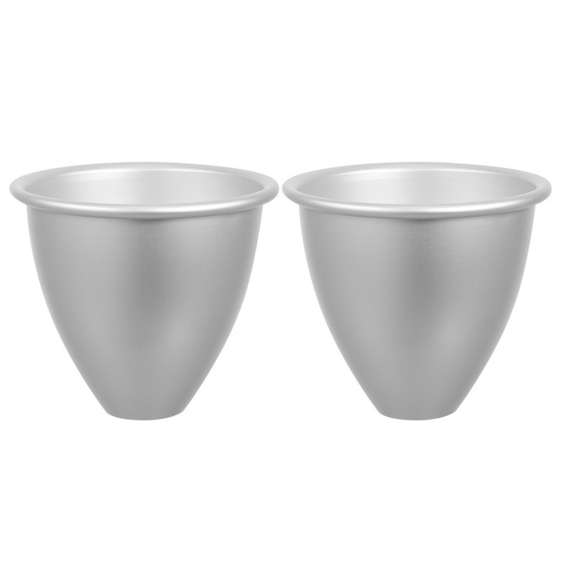 2 Pcs Cake Baking Molds Aluminum Non Stick Kitchen Supplies Silver Color