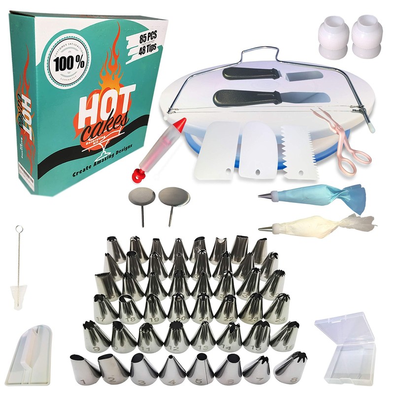 Cake Decorating Supplies 85 pcs Professional Cupcake Decorating Set Baking Su…