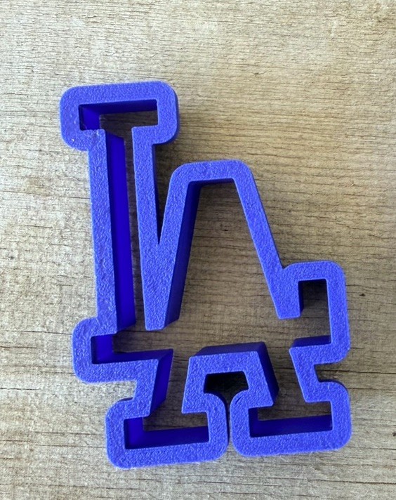Los Angeles Dodgers LA Cookie Cutter Polymer Clay Fondant Foam 2”