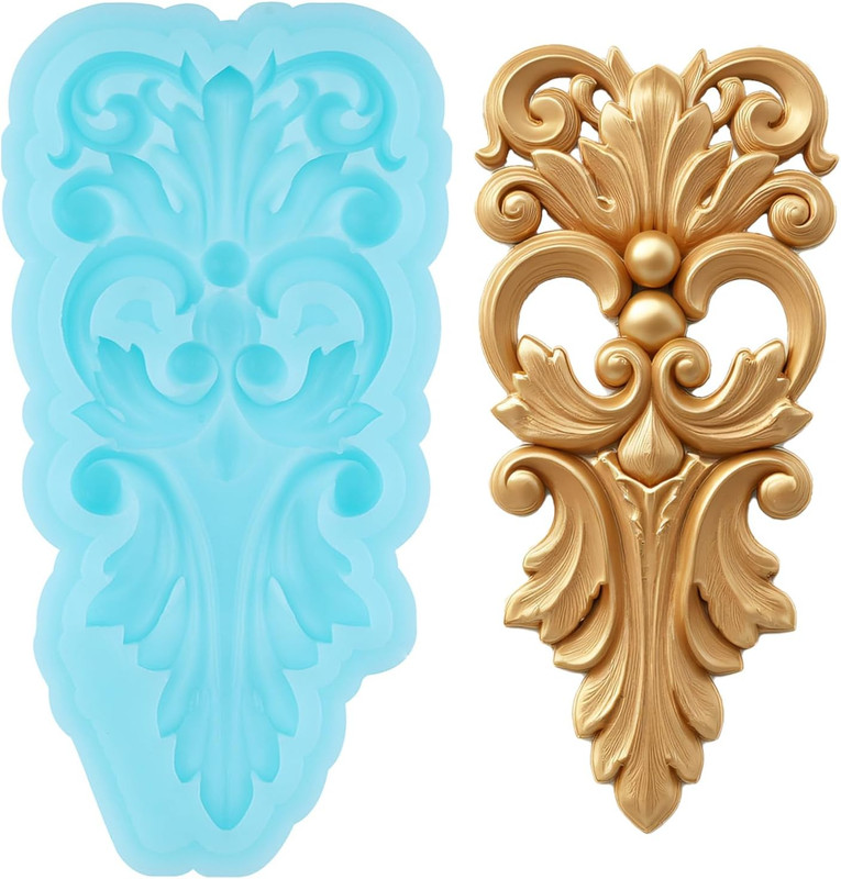 Baroque Style Fondant Mold Curlicues Scroll Lace Silicone Molds for Cake