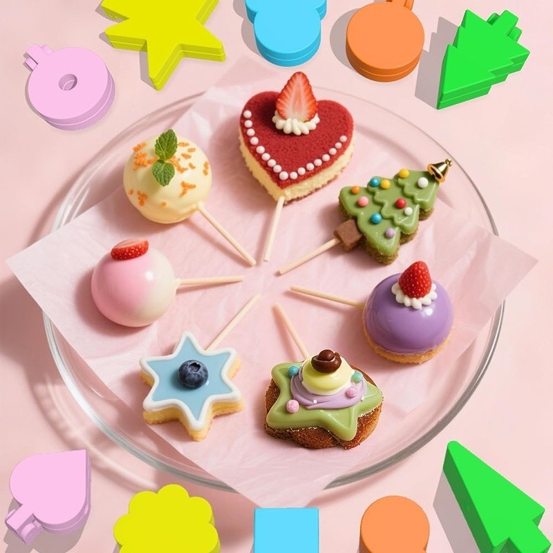 Cake Pop Molds Set 10 Unique Shapes Durable Plastic Baking Tools Desserts New gallery