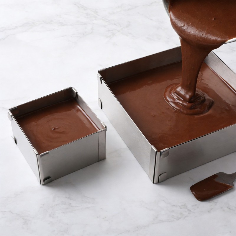 2 PCS Birthday Mold Baking Pastry Adjustable Square gallery