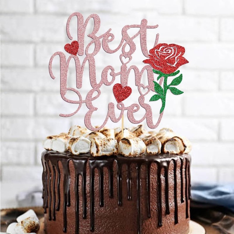 mom ever Cake Topper, Mother's Day Party Decorations,Mother's gallery