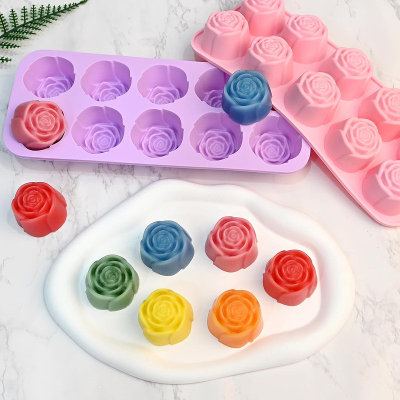 Rose Silicone Mold, 2 Pcs Rose Chocolate Mold 20 Cavity Silicone Roses Molds gallery