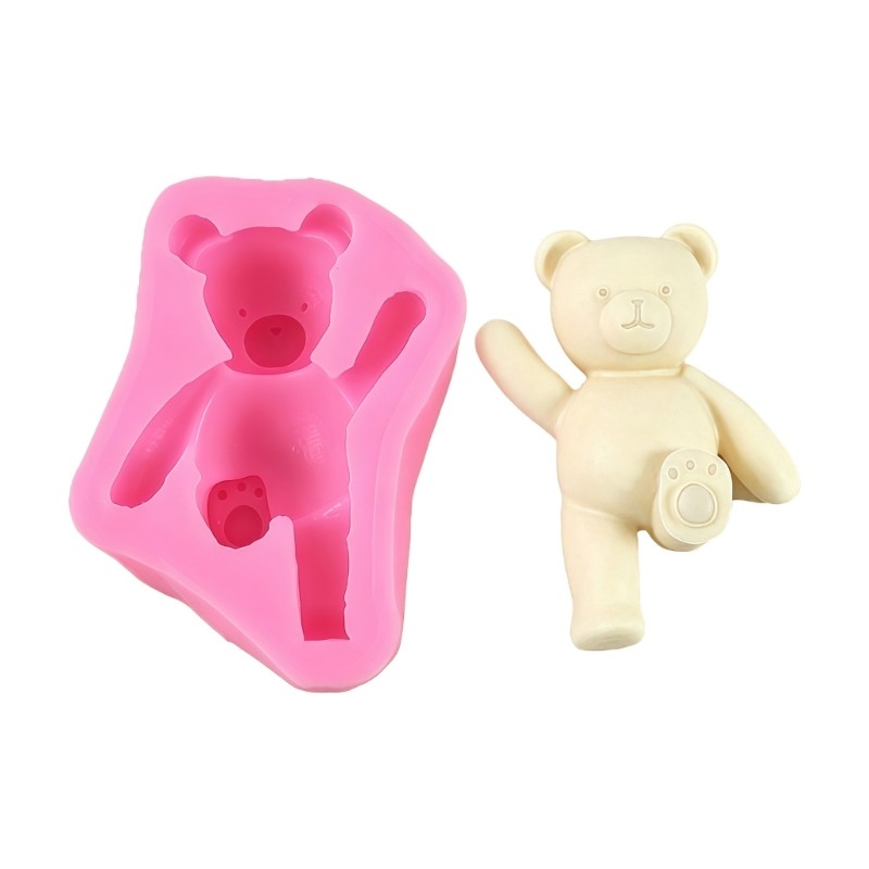 Miniature Bear Design Silicone Molds For Crafting Flavorful Handmade Sweet
