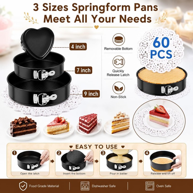 567 PCS Cake Decorating Kit w/Pans, Turntable, Tools for Beginners gallery