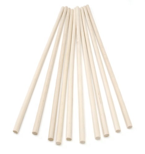 20 Pack of 30cm Long Wooden Craft Sticks Hardwood Dowels Poles Craft 6mm Dia