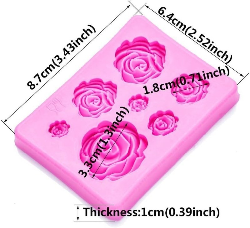 2PCS Rose Flowers silicone molds Cake Chocolate Mold wedding Cake Decorating Too gallery