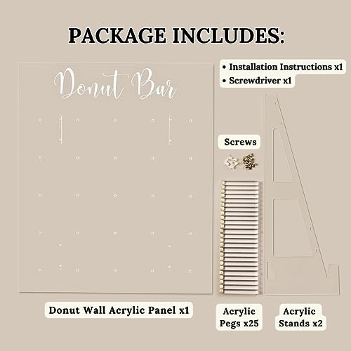 Acrylic Donut Wall Display Stand - Holds 50 Donuts | XL Party Decor & Wedding De gallery