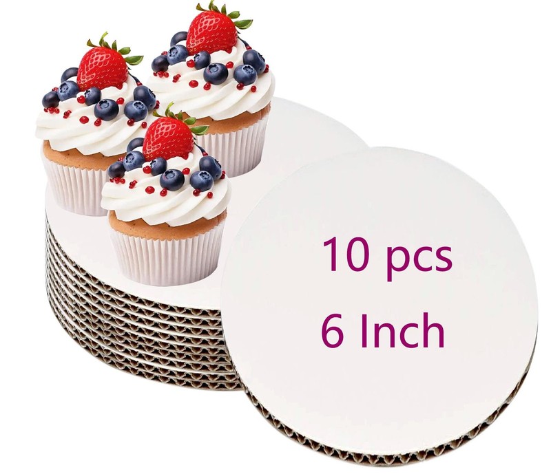 10pcs White Cake Boards-6 inch Round Disposable Cake Circle Plate Waterproof …
