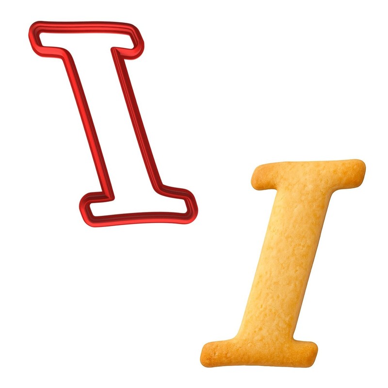 Cursive Letter I Cookie Cutter 4″ Tall Alphabet for Baking & Fondant