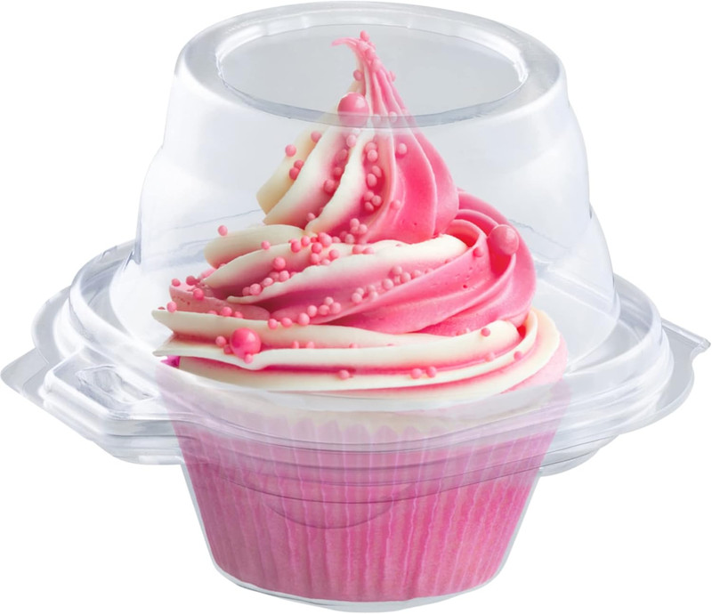 Individual Cupcake Containers (100 Pack) | Clear Plastic Disposable Cupcake Boxe gallery