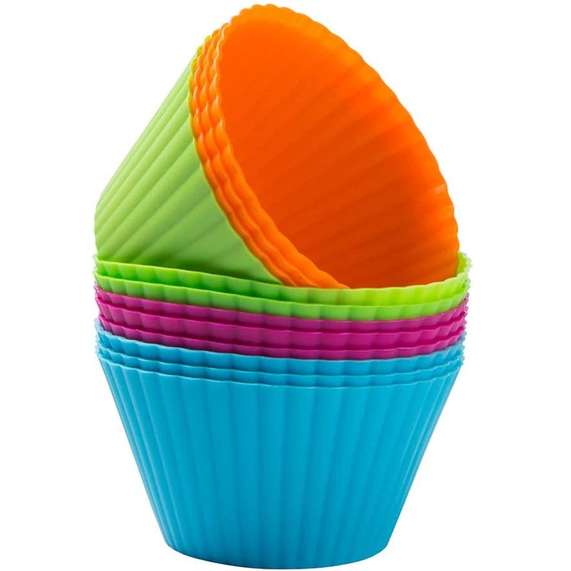 Jumbo Silicone Muffin Cups, 3.5 Inch Jumbo Silicone Baking Cups Reusable Cupc…