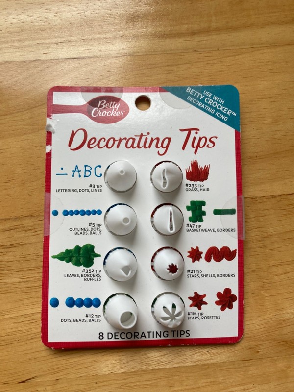 Betty Crocker 8 Pack Icing Decorating Tips
