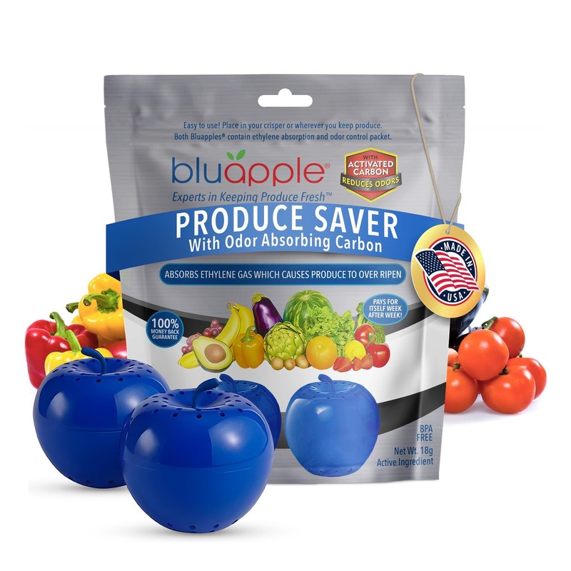 Produce Saver with Activated Carbon – Ethylene Gas Absorber, Keep Fruits & Ve…