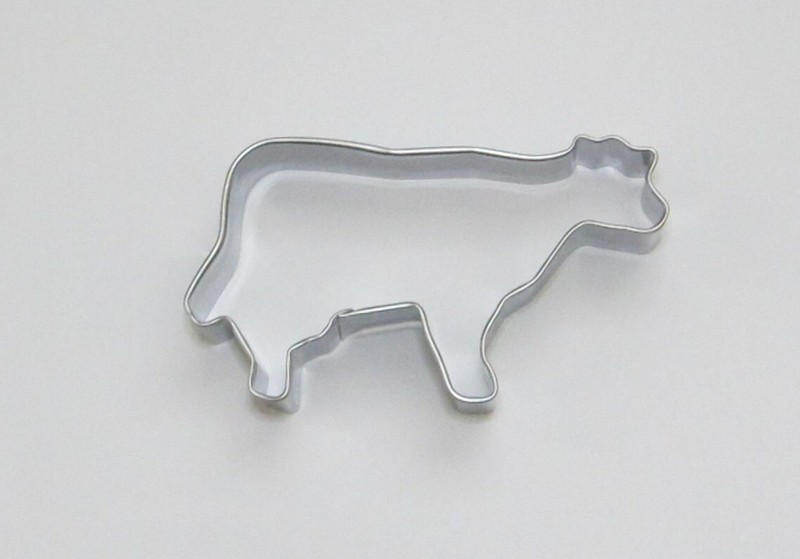 4″ Cow Cookie Cutter Tin Steel Fondant Dairy Farm Barnyard Ranch Animal