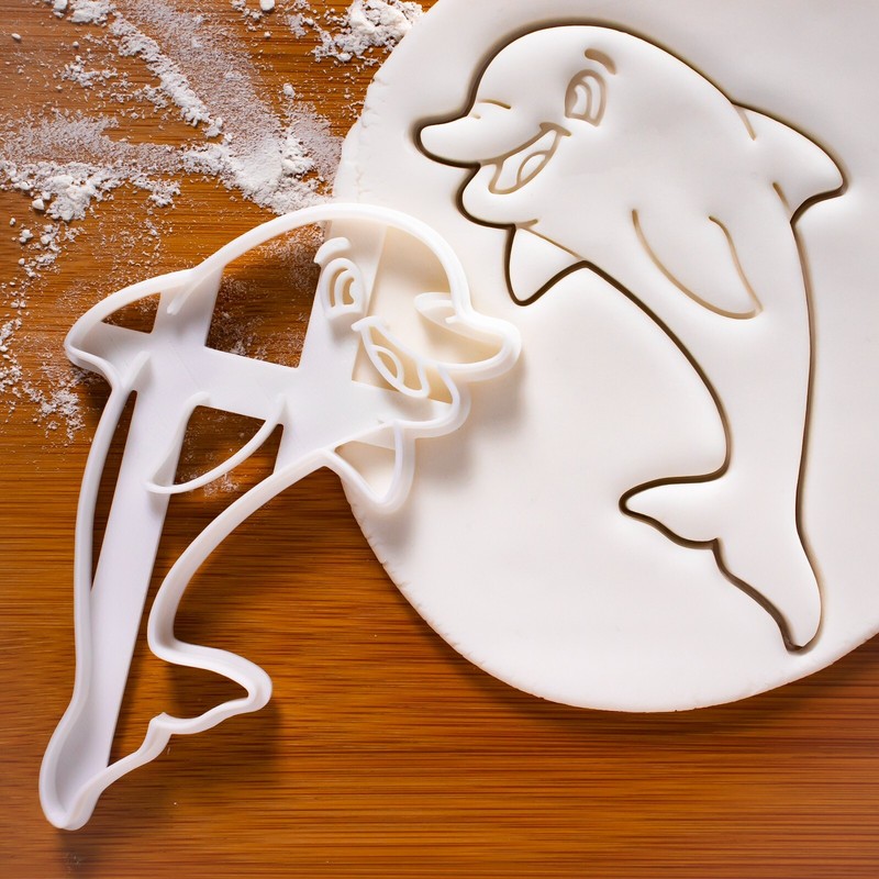 Cute Dolphin Cookie Cutter – nautical beach mermaid ocean coast bottlenose sea