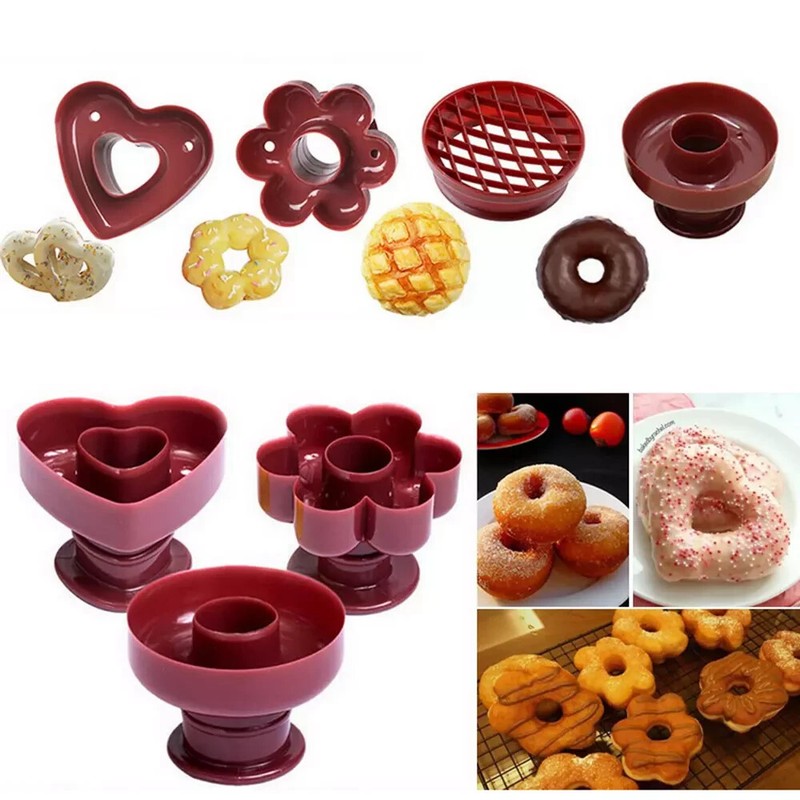 1 Set (3 in 1) Donut Maker Cutter Mold Sweet Food Baking Cookie Cake Mould