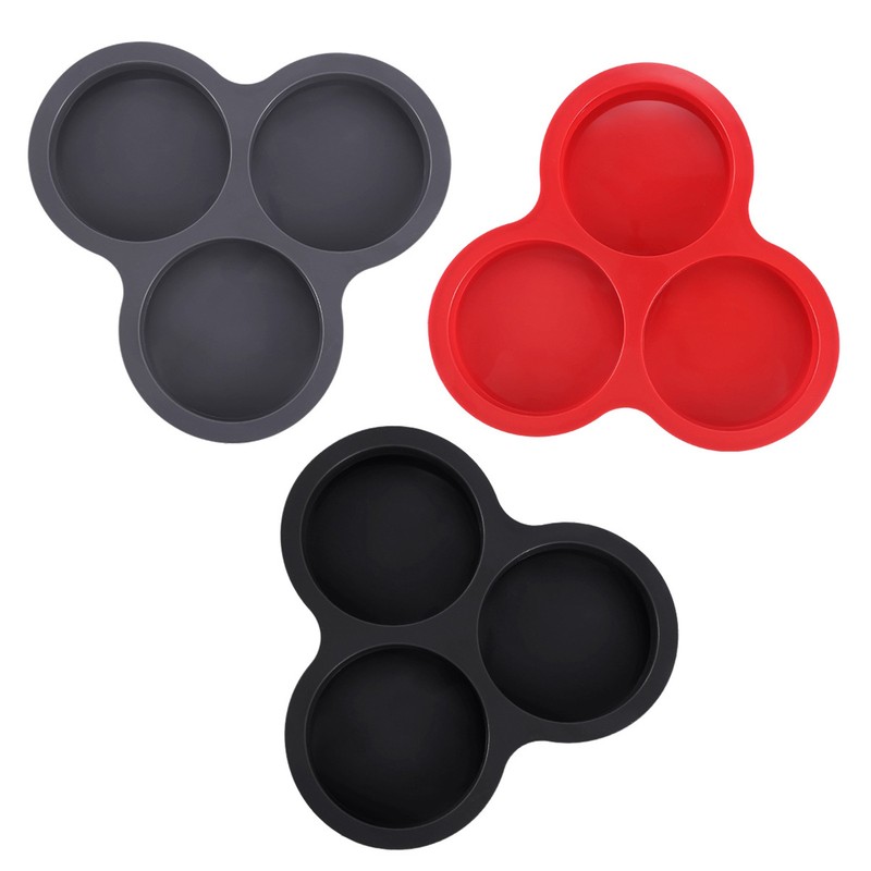 3Pcs 3 Colors Silicone Three-Slots Caking Mold for Air Fryer Heat-Resistant