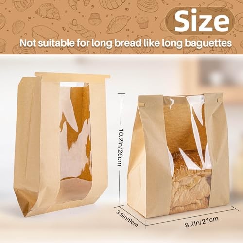 Bread Bags with Reusable Ties - Homemade Sourdough Bread Storage Bags Brown 24 gallery
