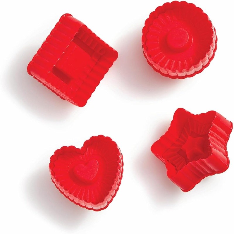 Thumbprint Cookie Cutters Set of 4 Embossed Stamp Baking Tools Dishwasher Safe gallery