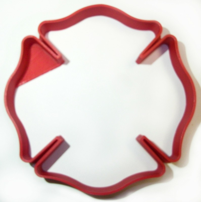 FIRE RESCUE DEPARTMENT STATION LOGO CROSS SYMBOL SPECIAL COOKIE CUTTER USA PR911