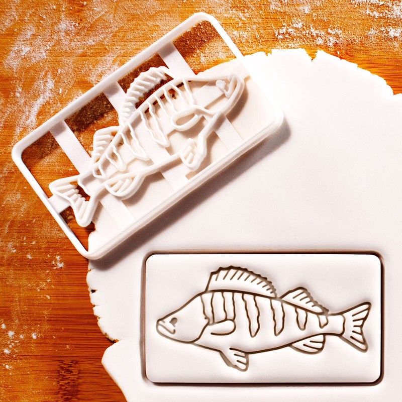 Perch Fish Cookie Cutter – fishing angler fishermen outdoor sports camping bbq