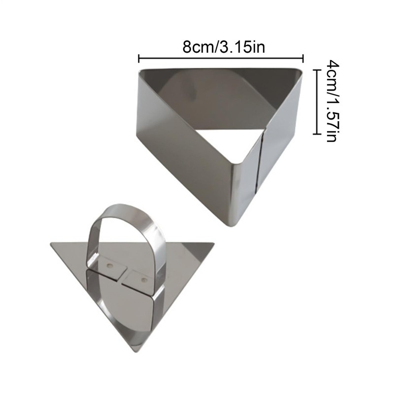 Cake Ring Mold Triangular Stainless Steel Mousse Cutter Ring Mold gallery