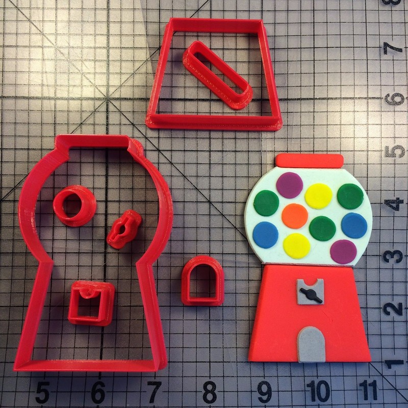 Bubble Gum Machine 100 Cookie Cutter Set