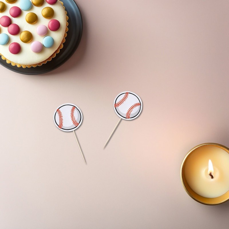 80 Pcs Baseball Cake Topper Sports Cupcake Decoration Birthday Decorations gallery
