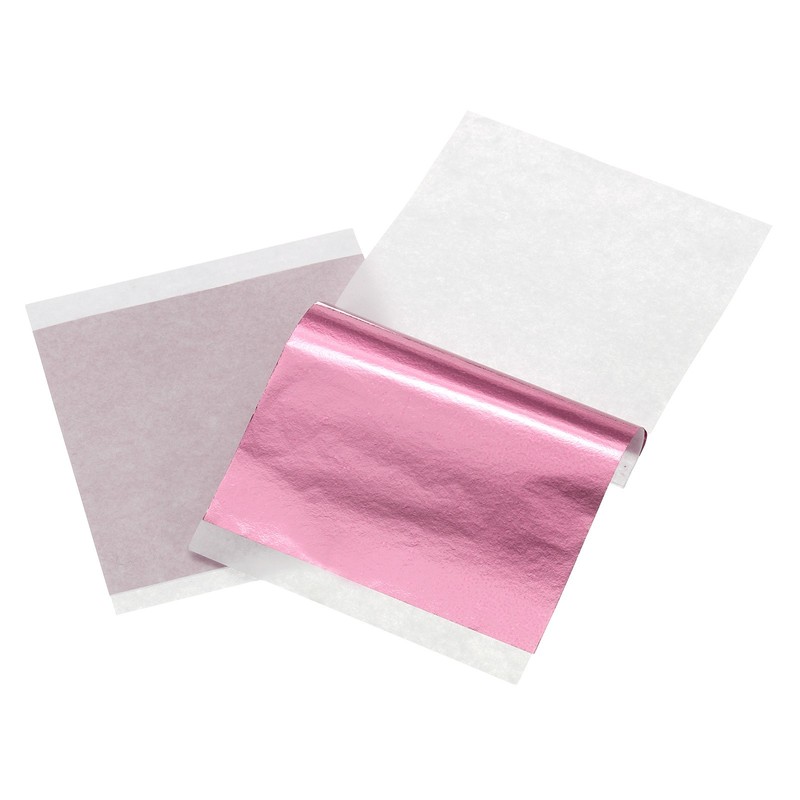 100pcs Leaf Sheets, 3.5″ x 3.5″ Foil Paper Sheets Light Pink