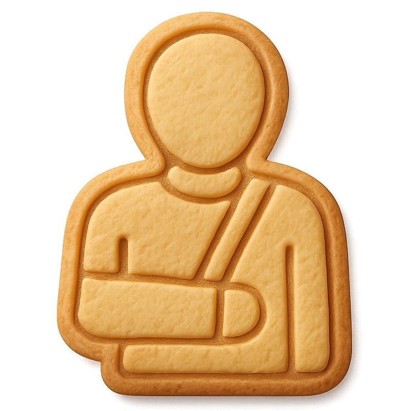 Patient with Arm Sling Cookie Cutter & Stamp, Fondant & Clay – 3.2×4