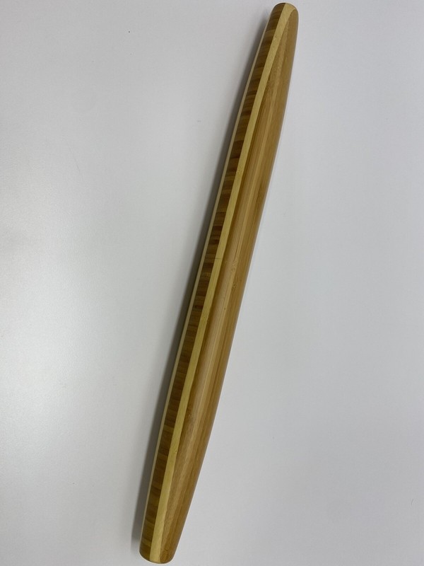 Wood Inlay Rolling Pin French Tapered Totally Bamboo Farmhouse Baker Kitchen