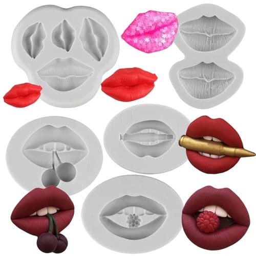 Lips Fondant Molds Sexy Lips Kiss Collection Candy Silicone Molds For Style D gallery